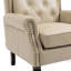 Fauteuil à structure en bois, fauteuil d'appoint moderne avec pieds en bois robustes pour la chambre à coucher du salon (fauteuil d'appoint)-855957916-855957918