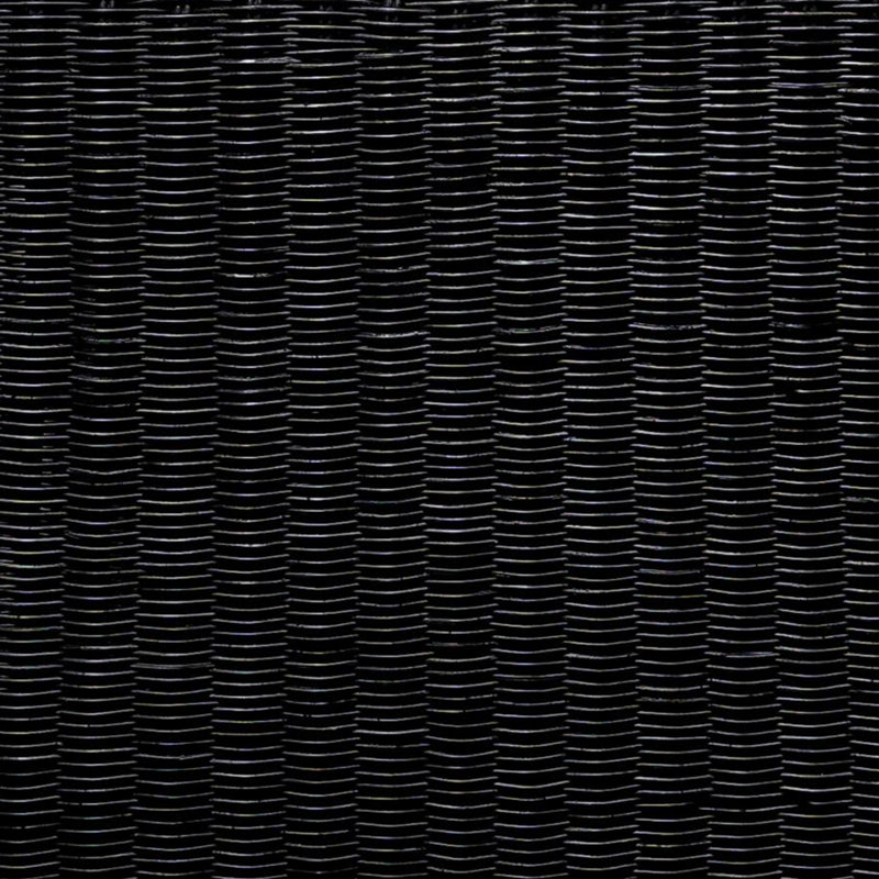Woven Rattan Square End Table, Black, Black