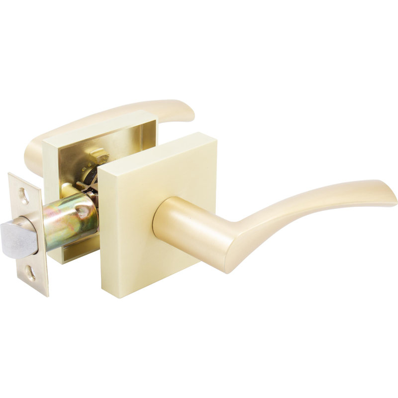 Satin Brass Passage (Hall & Closet) Door Lever