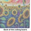 Sunflowers in Colour Glass Cutting Board Large