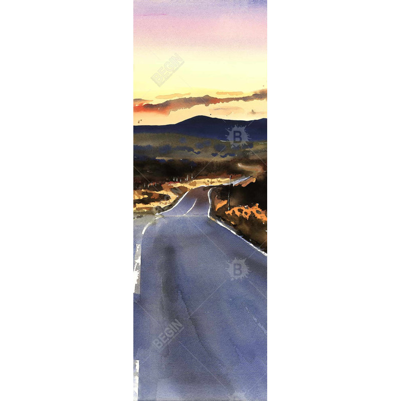 «On The Road To Écosse» sur toile, H 48 po x l 16 po