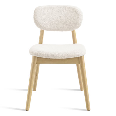 Ensemble de 2 chaises de salle à manger rembourrées Del Mar, crème