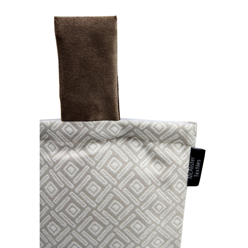 Elva Fabric Wedge Floor Stop, Taupe