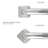 42-Inch Monarch Designer Grab Bar with Square Flanges, Polished Stainless Steel
