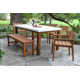 Fleur 68'' Rectangular 7 - Person Outdoor Dining Set