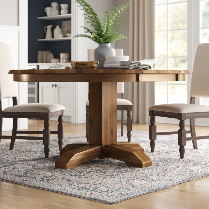 Laurel Foundry Modern Farmhouse Shaler Extendable Solid Wood Dining ...