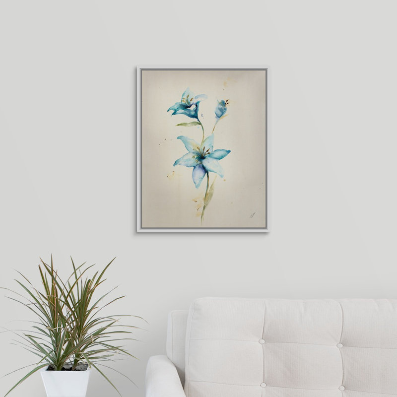 « essential to eden vii », peinture sur toile, H 21,7 po x l 17,7 po x p 1,75 po, Cadre flottant blanc