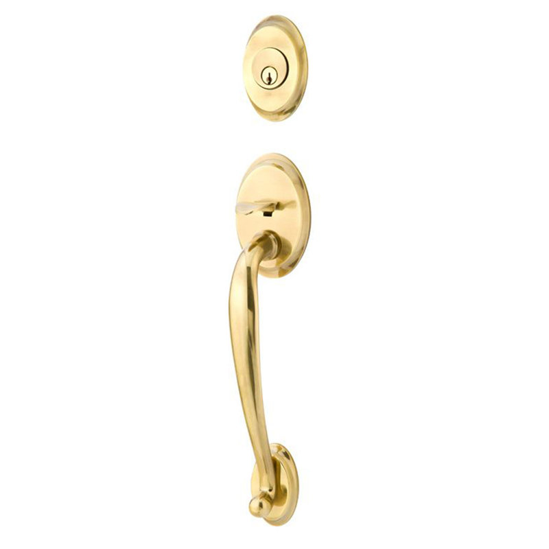 Ensemble d'entretoise modulaire Emtek Saratoga, Antique français, Poignée transparente Astoria, Réversible