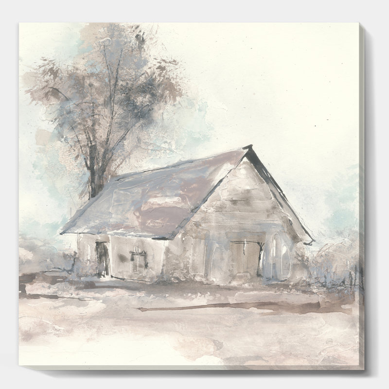 Farmhouse Barn Gray III - reproduction d'art sur toile tendue, H 30 po x l 30 po x P 1 po