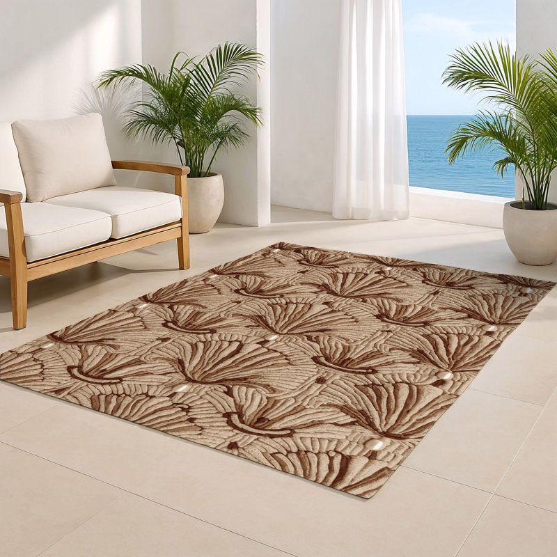 Tapis d'intérieur et d'extérieur brun français, Rectangulaire 2 pi x 3 pi