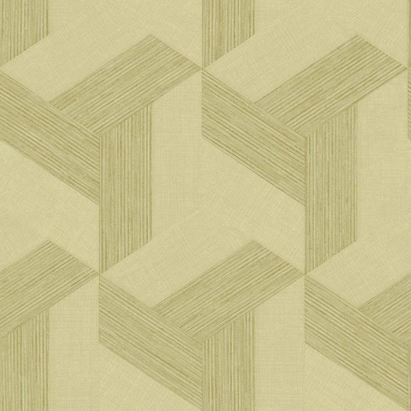 Synergy Geometric Design Wallpaper Roll, Green
