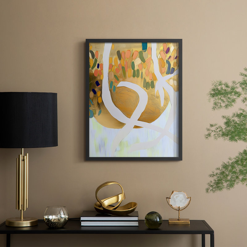 «Abstract Abstract», reproduction encadrée - prêt à accrocher, H 10 po x l 8 po, Noir