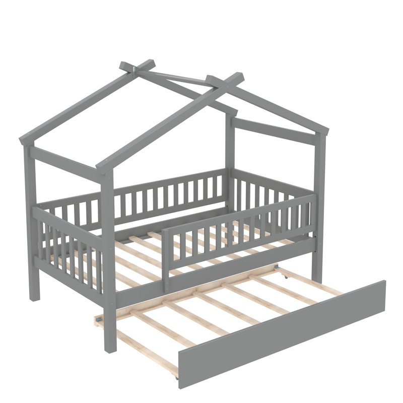 Lits avec lit gigogne Pisinemo House, gris, Simple