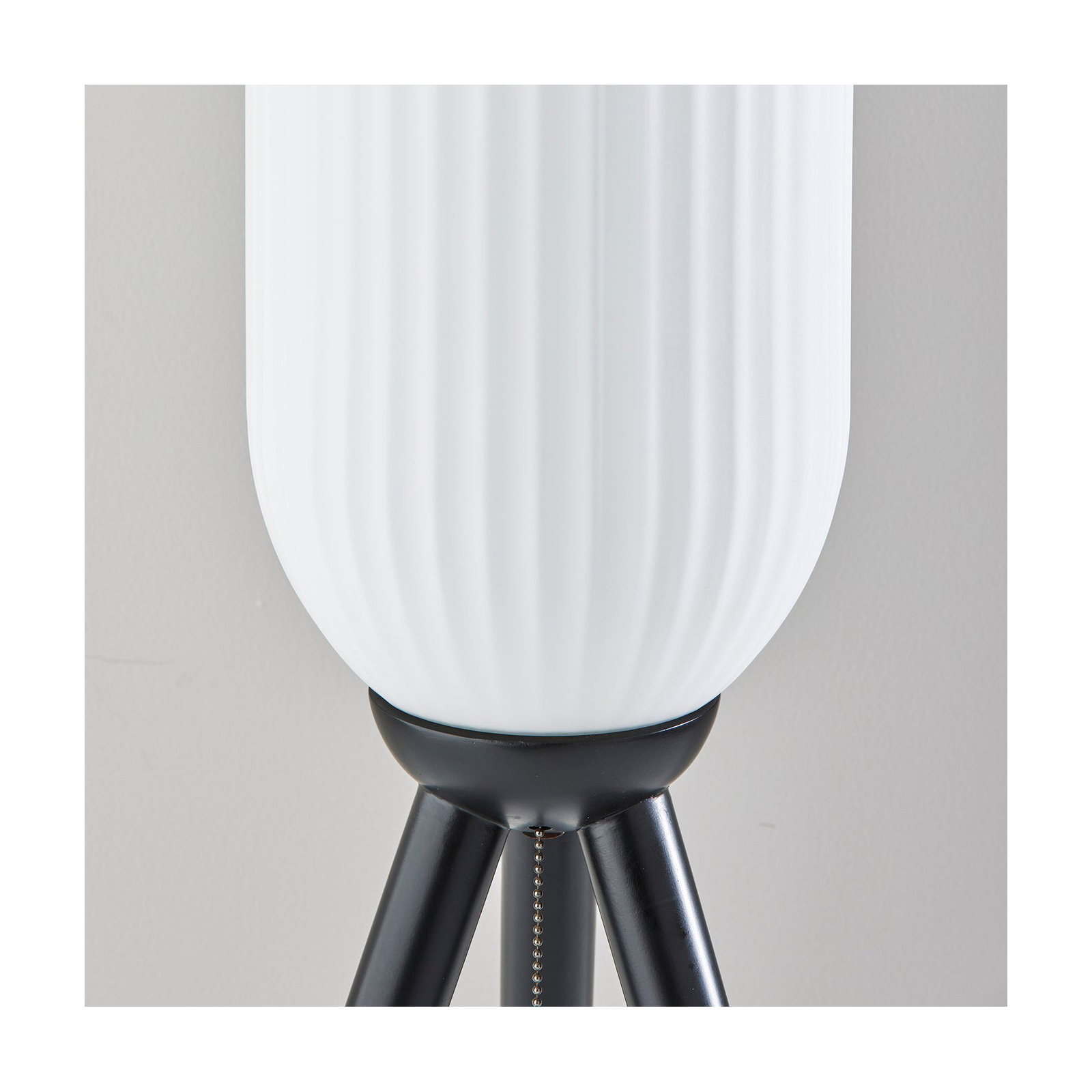 Lapka Solid Wood Tripod Lamp, Black