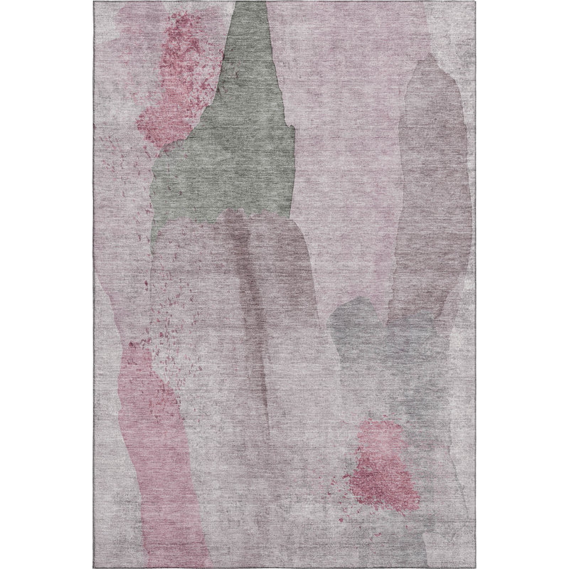 Tapis abstrait lavable à la machine Premium Mouton, Rectangulaire 8 pi x 10 pi