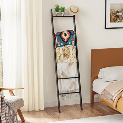 6-Tier Blanket Ladder For Living Room, Blanket Quilt Ladder Rack