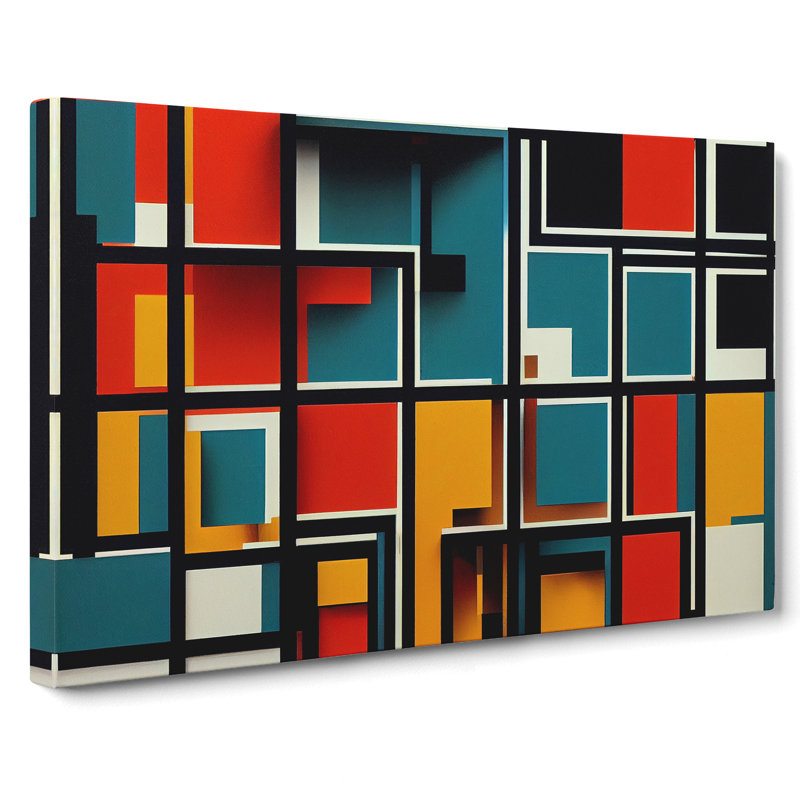 Bauhaus Architecture Vol.3 Abstract - Wrapped Canvas Print, 50cm H x 76cm W x 3cm D