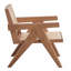 Fauteuil d'appoint beige et naturel