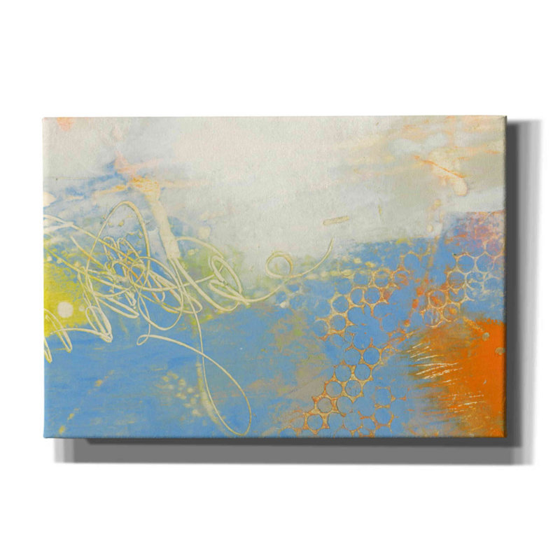 «Blue Lux II» par Sue Jachimiec, art mural sur toile, H 20 po x l 24 po x P 0,75 po