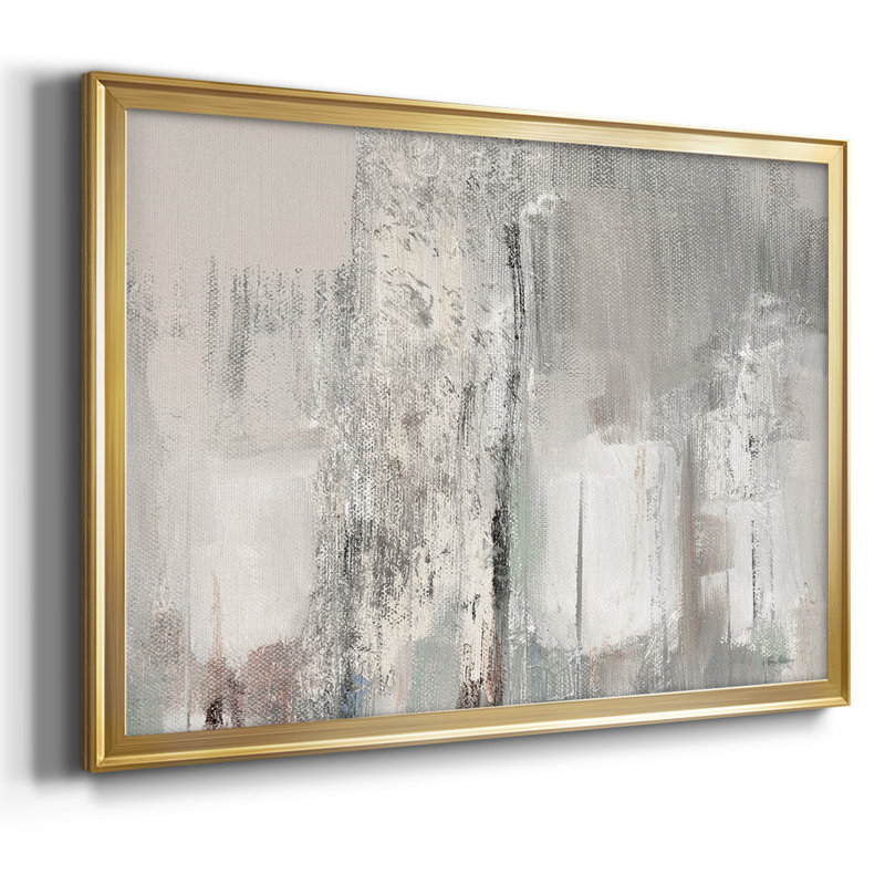 Toile tendue scintillante encadrée avec galerie Shoreline_49278, H 30 po x l 44 po x P 1,5 po, Or