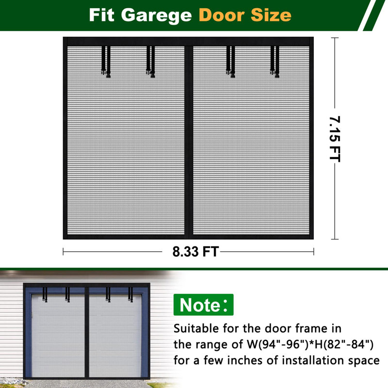 Magnetic Mesh Screen, 84" H x 96" W x 1" D