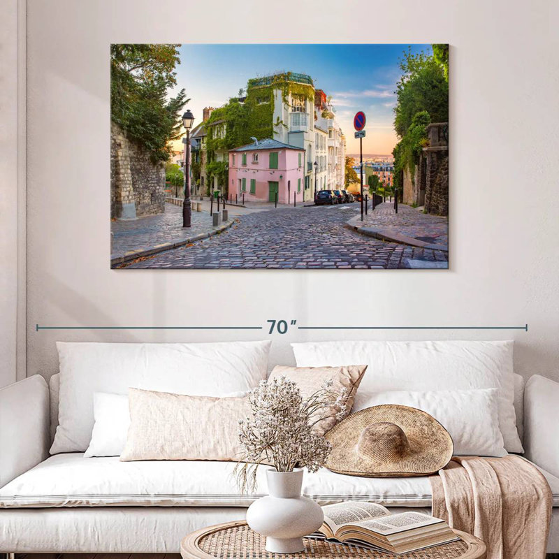 Vieille rue Kavia à Montmartre, H 32 po x l 48 po
