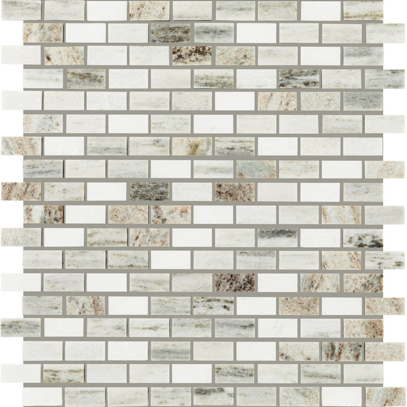 Marble Collection 12" x 12" Polished Natural Stone Accent Tile in Panaro Blend, Panaro Blend