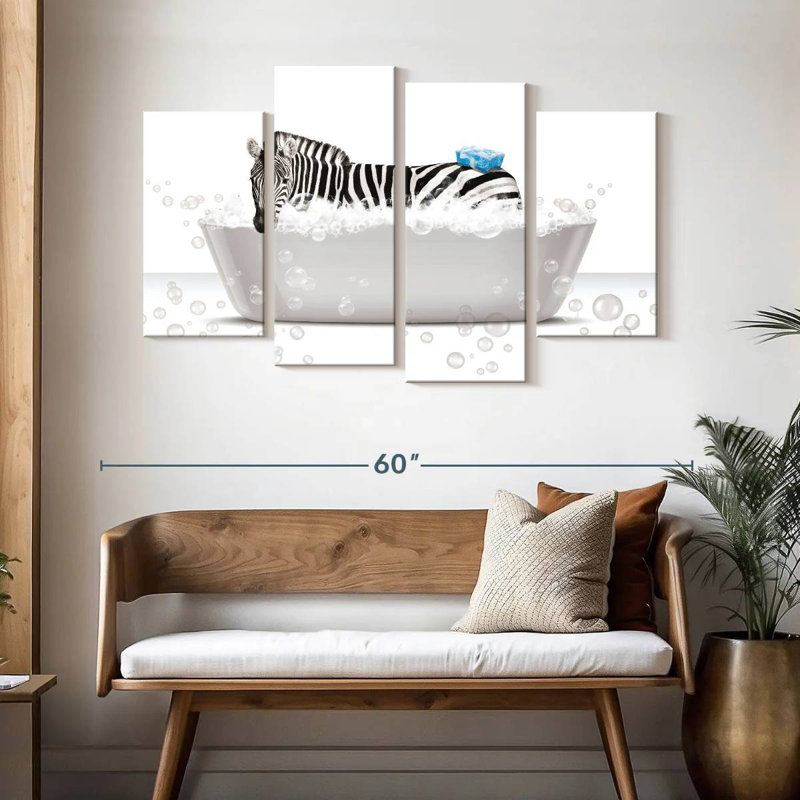 Bathtub Brampt Zebra, H 32 po x l 52 po
