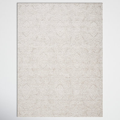Metcalfe Handmade Tufted Wool Natural/Ivory Area Rug