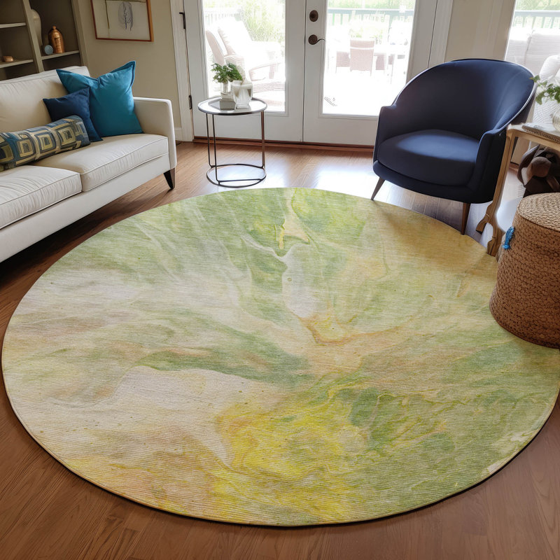 Abstract Indoor / Outdoor Rug, Round 8'