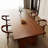 Nut-brown Rectangular Solid Wood Dining Table-1968567780