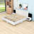 Modern Floating Platform Bed with LED Lighting and Built-in Nightstands-1331399182-1331399180