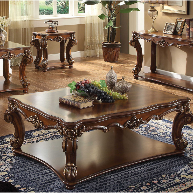 Carlene Single Coffee Table, Cherry Brown, 21" H x 59" W x 41" D