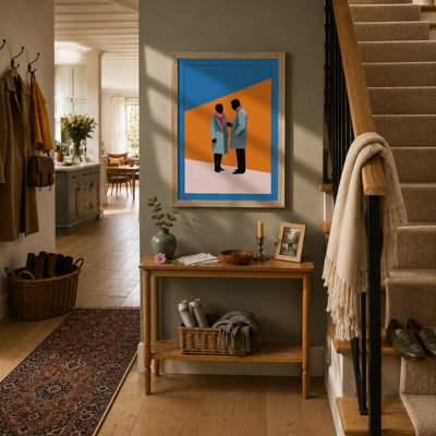 Business Conversation Modern - Framed Print