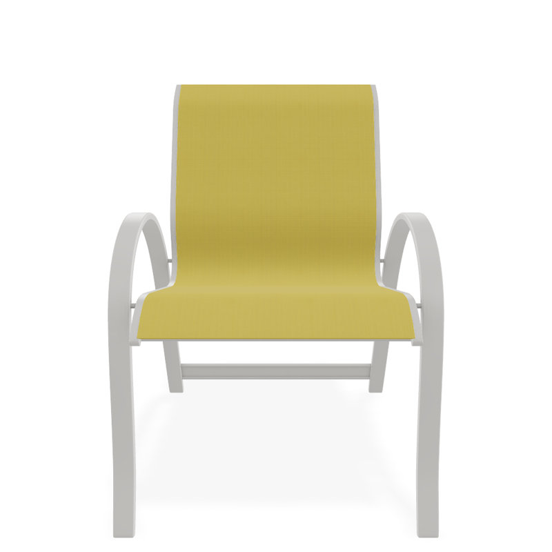Fauteuil de salle à manger empilable Hiraku, Jaune, Kona