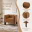 Fauteuil d'appoint en chenille vertical avec pieds en bois de noyer pour salon ou coin lecture-2016888981