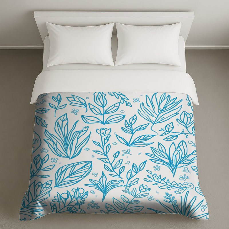 Housses de couette bleues, Grand lit
