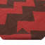 Red & Brown Chevron Dhurrie Cotton Rug - 10' x 14'6""-1751723919