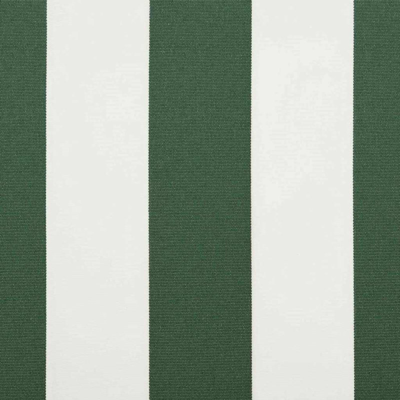 VidaXL Polyester Cover Retractable Patio Awning, Green/White/Black, 400cm W x 300cm D