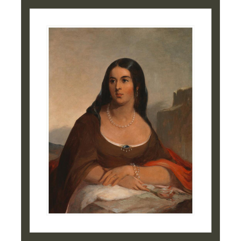 «Pocahontas» par Thomas Sully, impression giclée sur cadre, H 28,5 po x l 23,5 po
