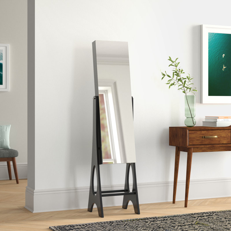 Armoire à bijoux avec miroir Rossman, Noir
