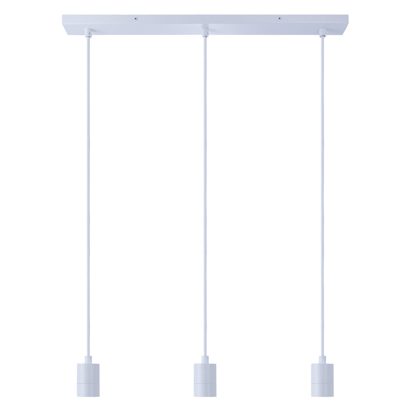 Rosann 3 - Light Kitchen Island Pendant, White, 163cm H x 120 cm W