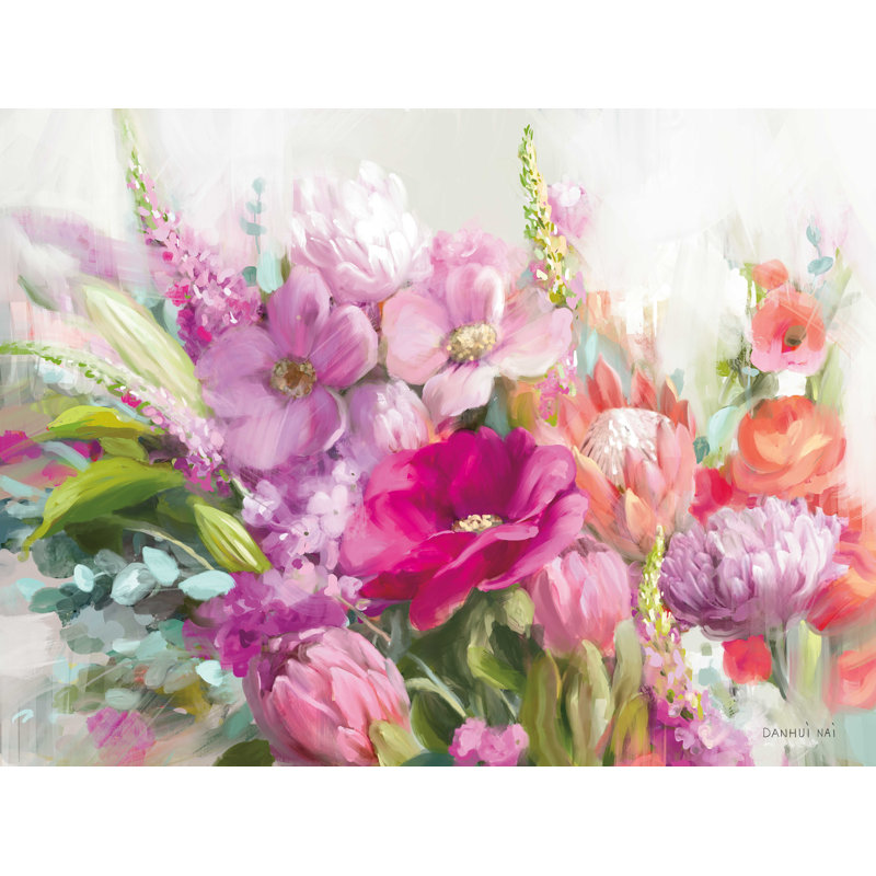 Charbel " Bright Florals " by Danhui Nai, 24" H x 32" W  