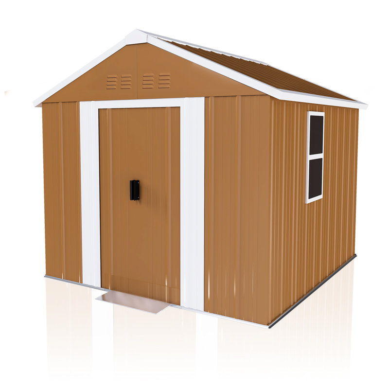 Remise de jardin d'extérieur robuste de 6 pi x 4 pi, porte verrouillable, ventilation, coussins de patio, fouillis de garage, remise en métal avec cadre stabilisé et fenêtres - idéale pour le rangement d'outils pour la pelouse,