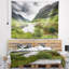 Glencoe en polyester de tapisserie vert avec accessoires suspendus inclus-28489836