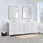 Meuble-lavabo double 84 po avec plateau en pierre reconstituée Render-826418525
