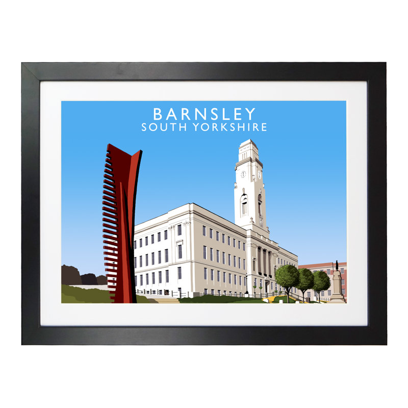 Barnsley by Richard O'Neil - Print, Black Wood Frame, 33.5 cm H x 43.5 cm W x 2.2 cm D