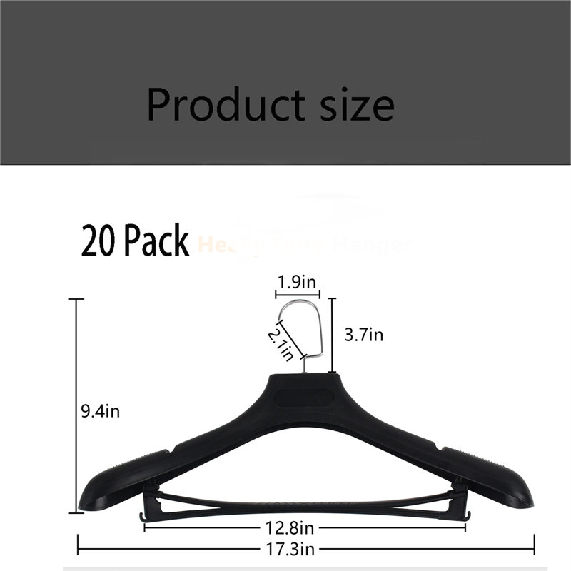 Men's Suit Hanger-30Pack, Widened Anti Slip Hanger, Thickened Plastic Material, With Pants Stem And Metal Hook, 20