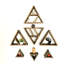 Tablette décorative en bois d'épinette triangulaire 8 pièces Remmy
