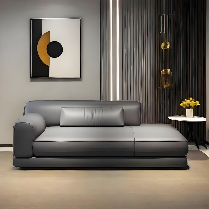 Chaise longue moderne, confortable et simple, Gris, Orienté à gauche (vu de face)